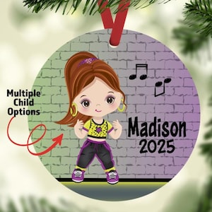 Hip Hop Christmas Ornaments Personalized Dance Ornament Dance Stocking Stuffer Dance Christmas Stocking Tags Eve Box Filler Gift for Kids