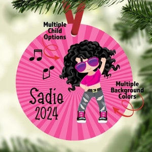 Personalized Hip Hop Christmas Ornaments | Personalized Hip Hop Ornament | Dance Stocking Stuffer Christmas Eve Box Filler Gift for Kids