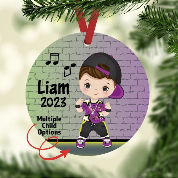 Dance Christmas Ornaments Personalized Hip Hop Ornament Hip Hop Stocking Stuffer Dance Christmas Gift Tags Eve Box Filler Gift for Kids