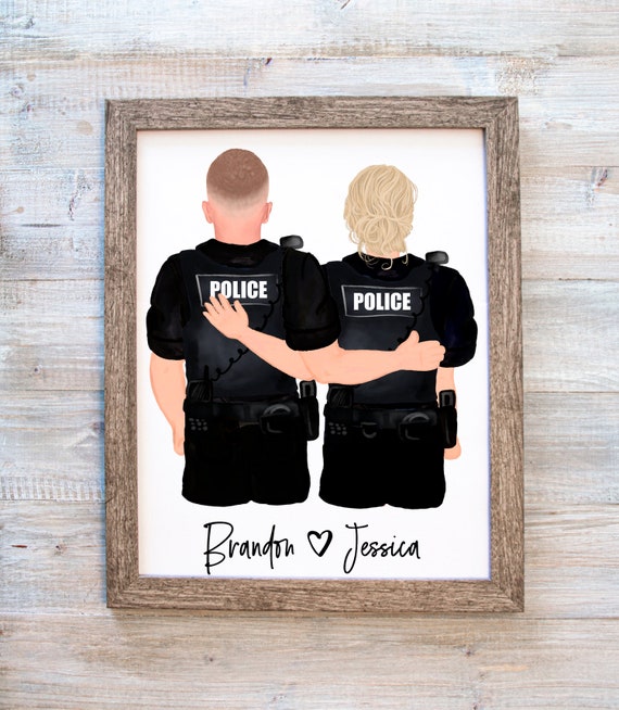 Personalized LED Night Light Police Perfect Gift For Police Fans
