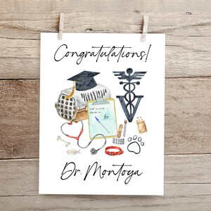 Veterinary School Gift Veterinary College Gift Veterinary University Gift Animal Lover Gift Pet Owner Gift Veterinary Themed Card Congratulations Card Keepsake Card