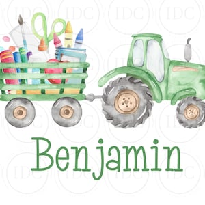 Zurück zu Schulmaterial Traktor PNG Grüner Traktor PNG Schultraktor Aquarell Digitaler Download Sublimation
