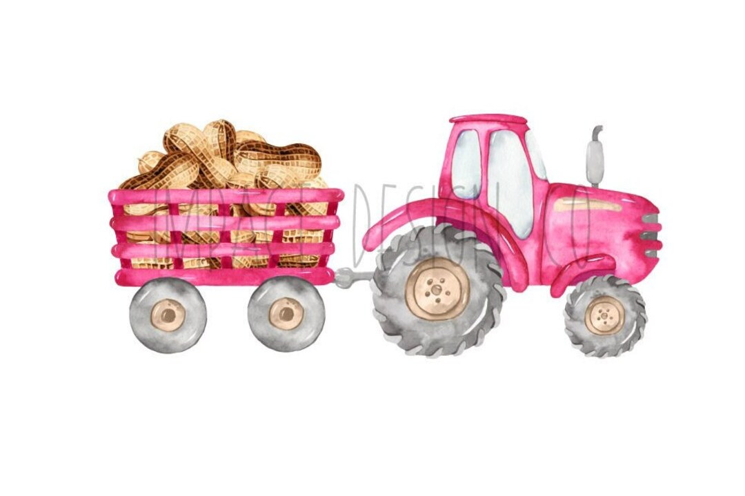 Fall Tractor PNG Peanut Tractor PNG Pink Tractor PNG Nuts Autumn ...