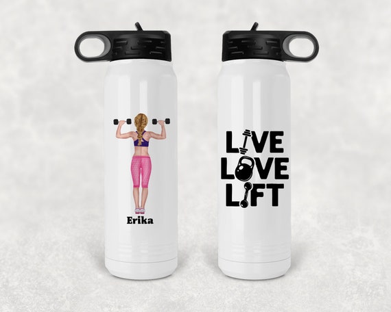 Powerlifting Hook Grip Gym Fitness Quote Workout' Water Bottle