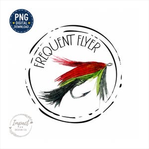 Pêche à la mouche, aquarelle pour enfants (PNG), t-shirt de pêcheur fréquent (PNG), téléchargement numérique par sublimation aquarelle