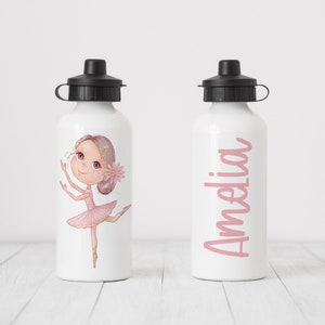Personalized Kids Water Bottle Ballerina Water Bottle Custom Water Bottle for Kids Back to School Personalized Gift
