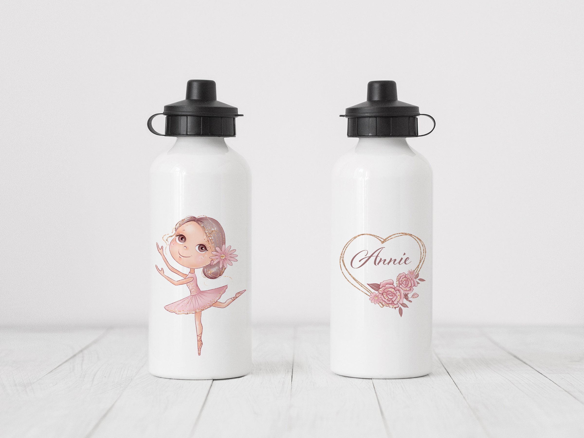 Ballerina Girl Gift, Personalised Kids Water Bottle, School Water
