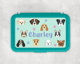 Personalized Pencil Box for School Kids Pencil Box with Name Dog Back to School Supplies for Girls Preschool Pencil Case