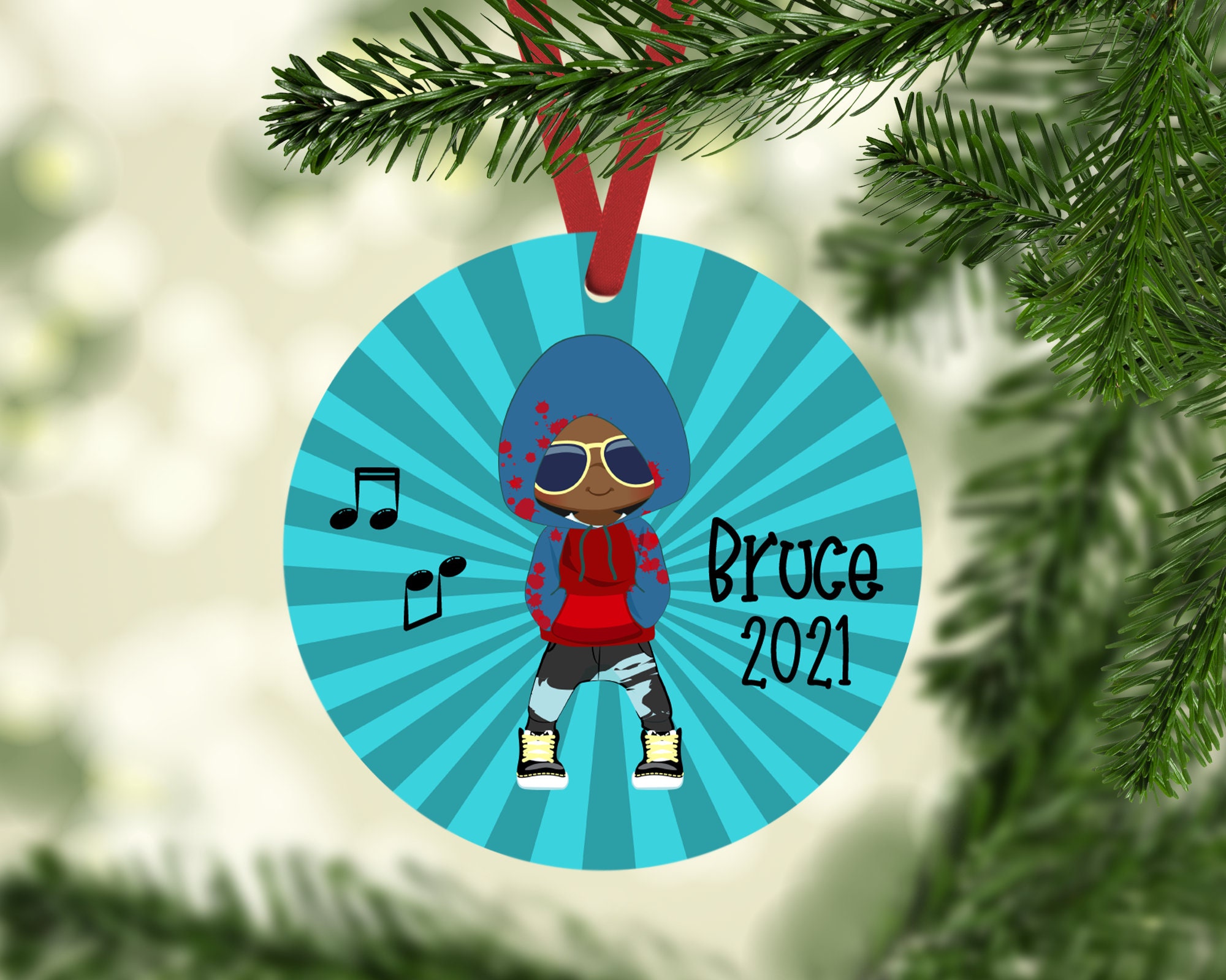 Personalized Hip Hop Christmas Ornaments Personalized Hip Etsy