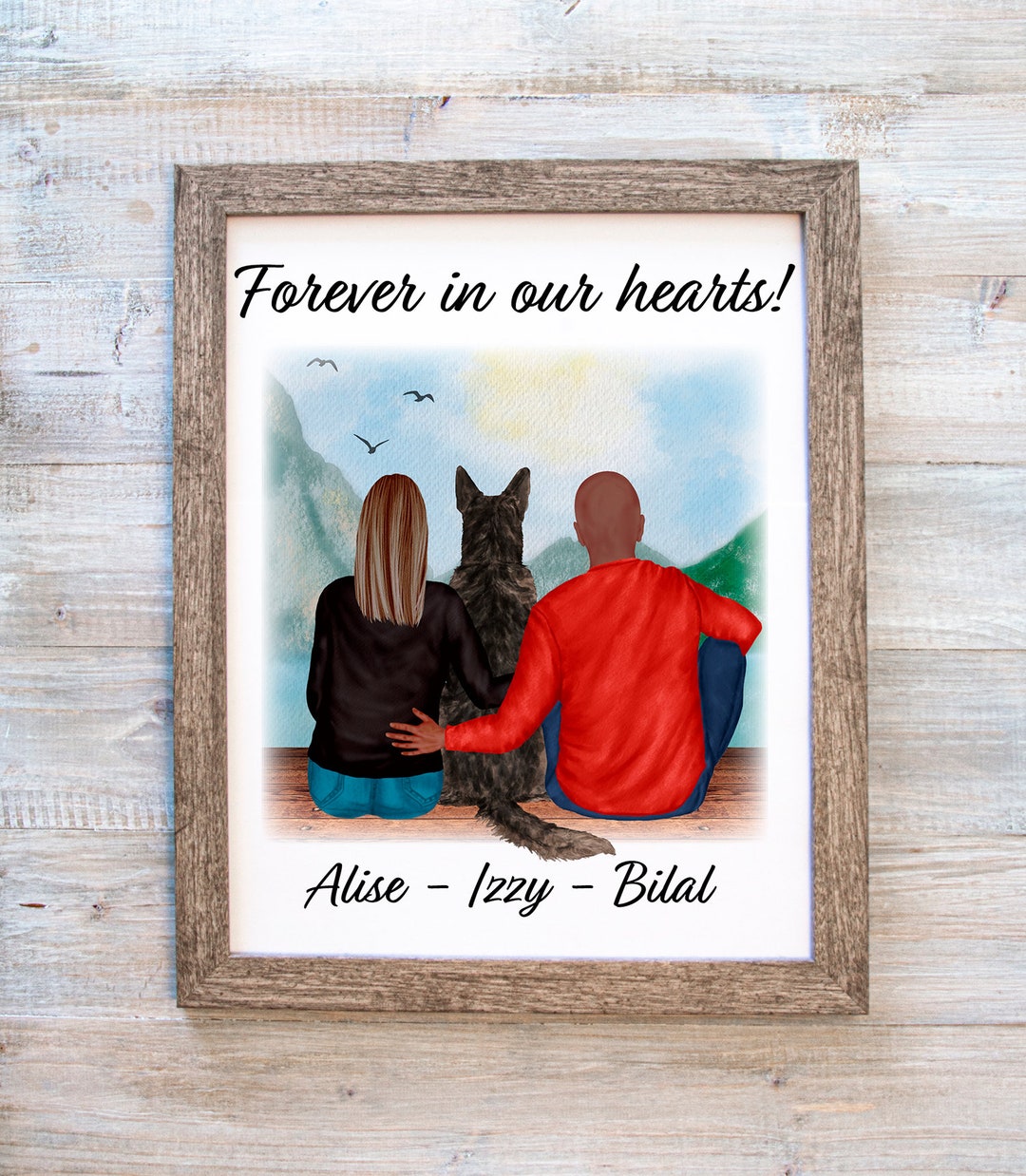 Personalized Dog Memorial Wall Art Rainbow Bridge Dog Print