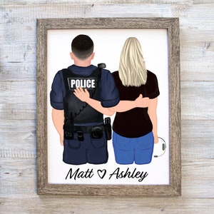 Dispatcher Geschenke Polizist Geschenke Wandkunst Paare Geschenk Druck Polizei Frau Freund Geschenk für Ihn Geschenke für Sie 911 Dispatch