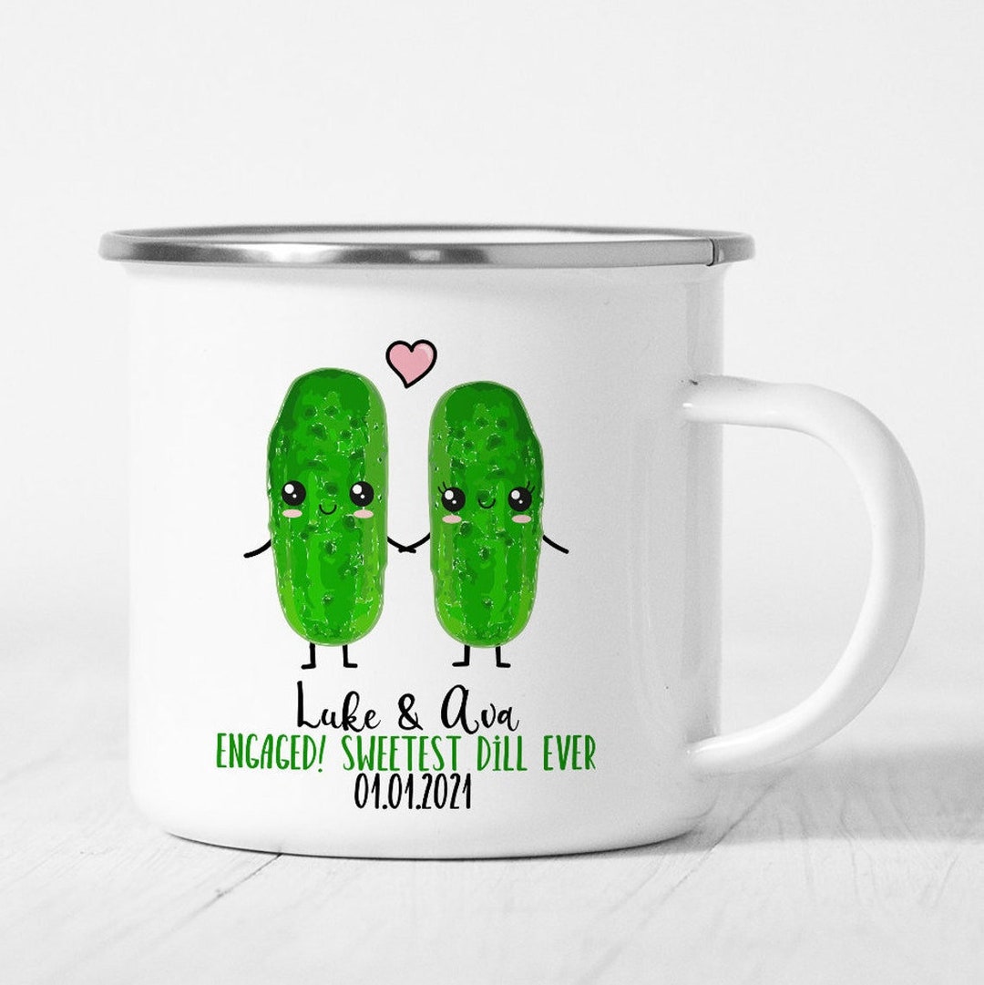Pickle Couples Mug Engagement Gift for Her Pickle Personalized Etsy UK