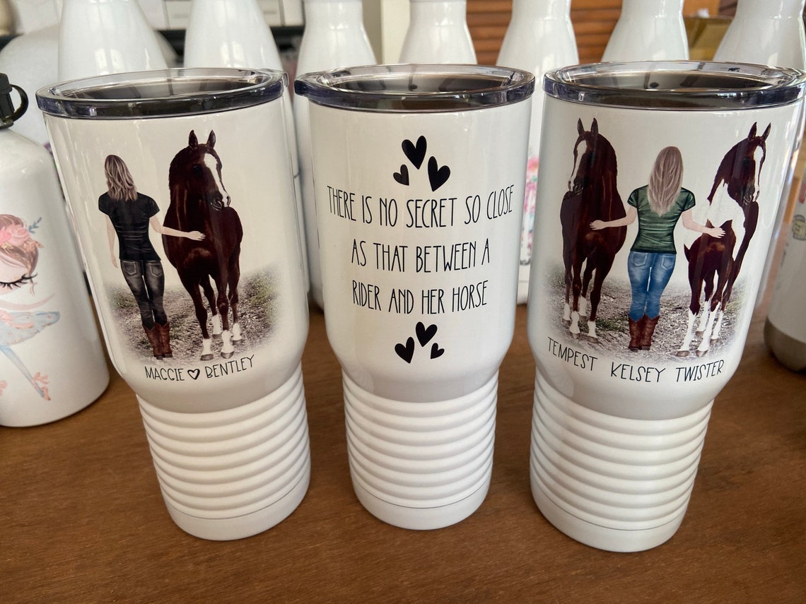Personalized Horse Tumbler Personalized Gift for Her Horse Etsy