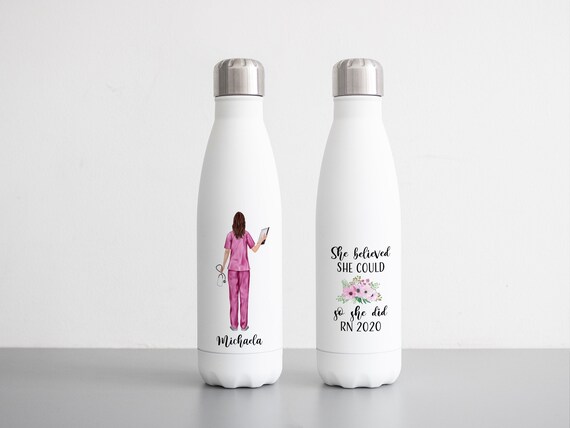 Nurse Gift, Gift for Her, Nurse Water Bottle, Personalized Water Bottl –  The Letter Gift Shop