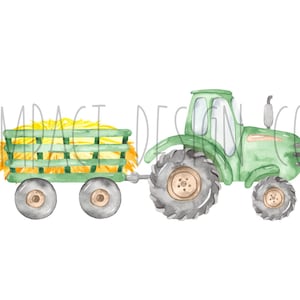 Grüner Bauernhof Traktor PNG Kinder Grüner Traktor Bauernhof PNG Kinder Traktor PNG Grüner Traktor Aquarell Shirt PNG Digital Download