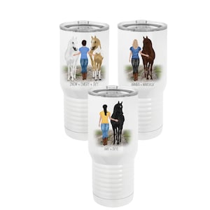 Personalized Horse Tumbler | Personalized Gift for Her | Horse Best Friend Gift | Custom Horse Tumbler Horse Girlfriend Gift