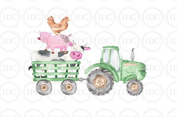 Farm Animal Green Tractor PNG Cow Pig Chicken PNG Farm Tractor - Etsy Farm Animal Green Tractor PNG Cow Pig Chicken PNG Farm Tractor - Etsy