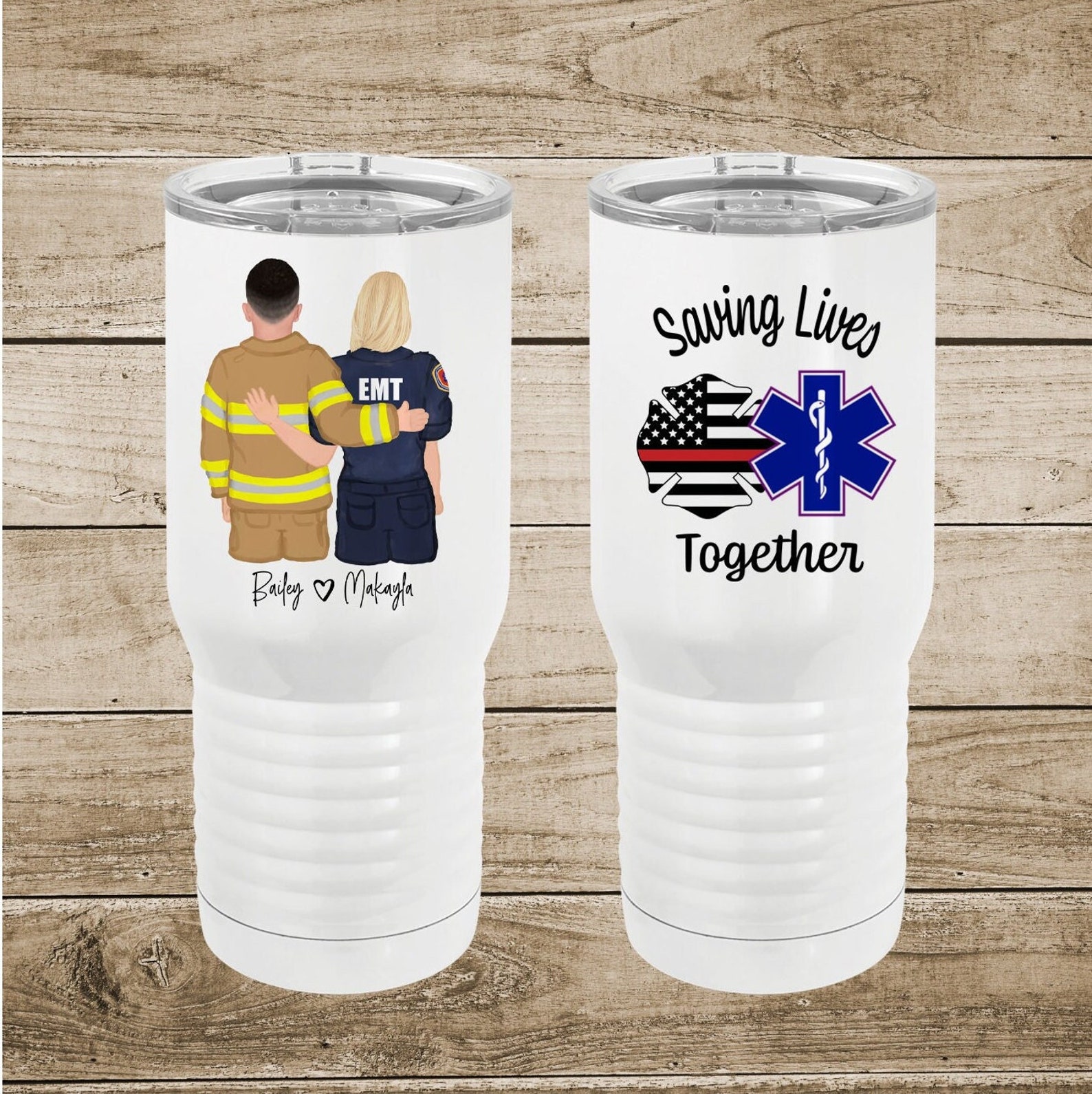 Paramedic EMT Gifts Personalized Paramedic Tumbler Firefighter Wife ...