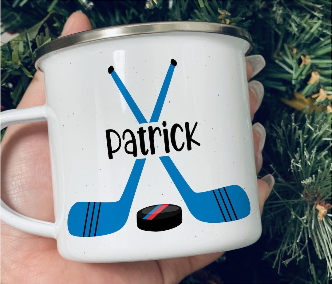 Hockey Mug Valentines Day Gift for Kids Personalized Hockey Easter Basket Stuffers Sports Mug