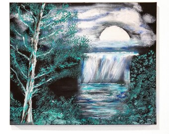 滝、油絵 ボビー・ルッソ作