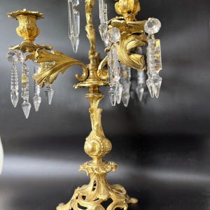 Luxury Rococo Ornate gilded Bronze Candelabra, Art Nouveau, Baroque Tabletop Decorative Candle Holders, Gift ideas, Richly home decor