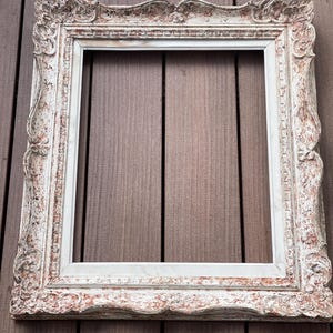 Ornate antique Montparnasse Frame, French Sculpted painted Wood Frame for Painting, Mirror frame,  Hand-Carved Wood Frame, Wall Decoration