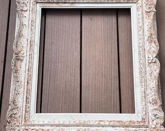 Ornate Antique Montparnasse Frame, French Sculpted Painted