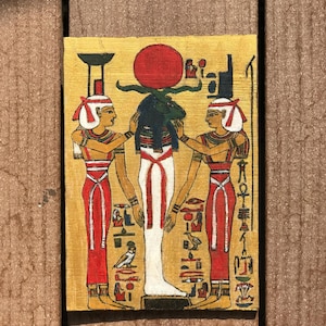 Pharaonic Hand painted Artwork Scene of Nefertari Tomb, Egyptian Wall Decor, Unique Artwork, Wall art, Egyptology hesitate, Christmas Gift