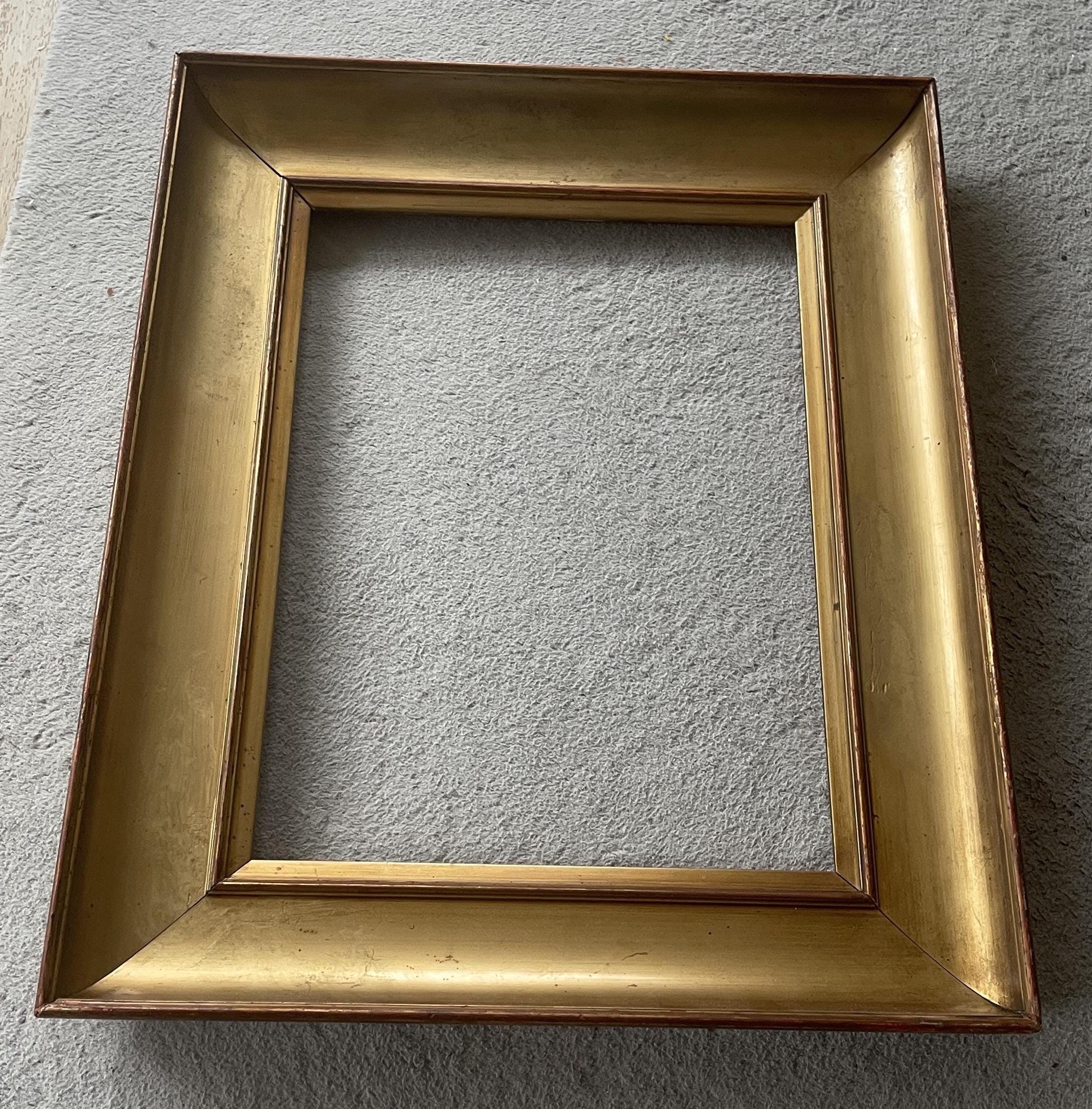 Antique Golden Wood Photo Frame, 19. Century Antique