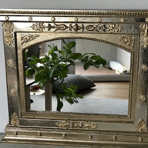 Romantic Authentic Mirror Wall Mirror, Handmade Ornate Gilded Wood Mirror Frame, Art Nouveau, Luxury Home Decor, Gift for Her, Rare to find