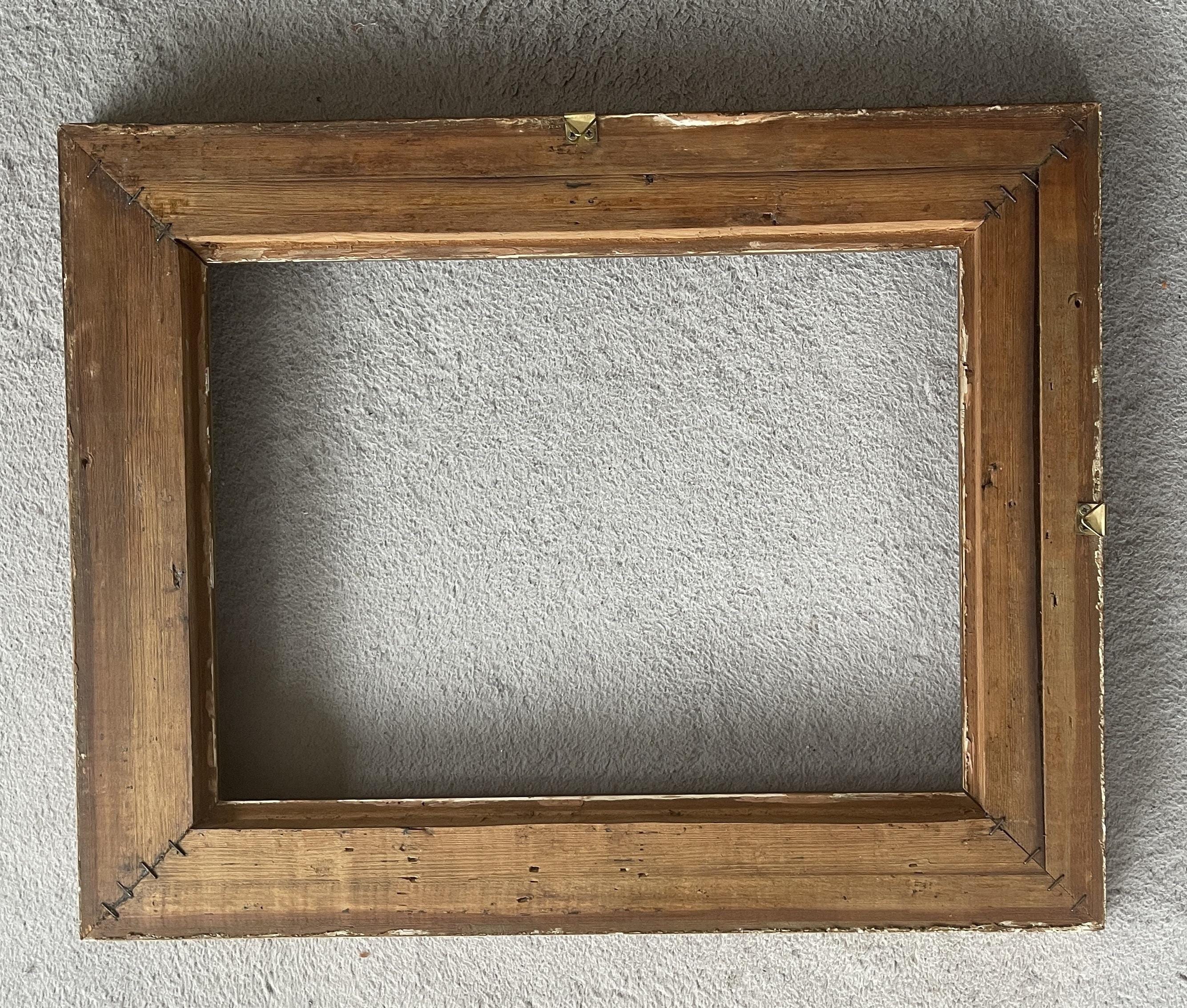 骨董オブジェ Antique Golden Wood Photo Frame, 19. Century Antique