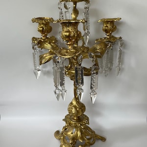 Luxury Rococo Ornate gilded Bronze Candelabra, Art Nouveau, Baroque Tabletop Decorative Candle Holders, Gift ideas, Richly home decor