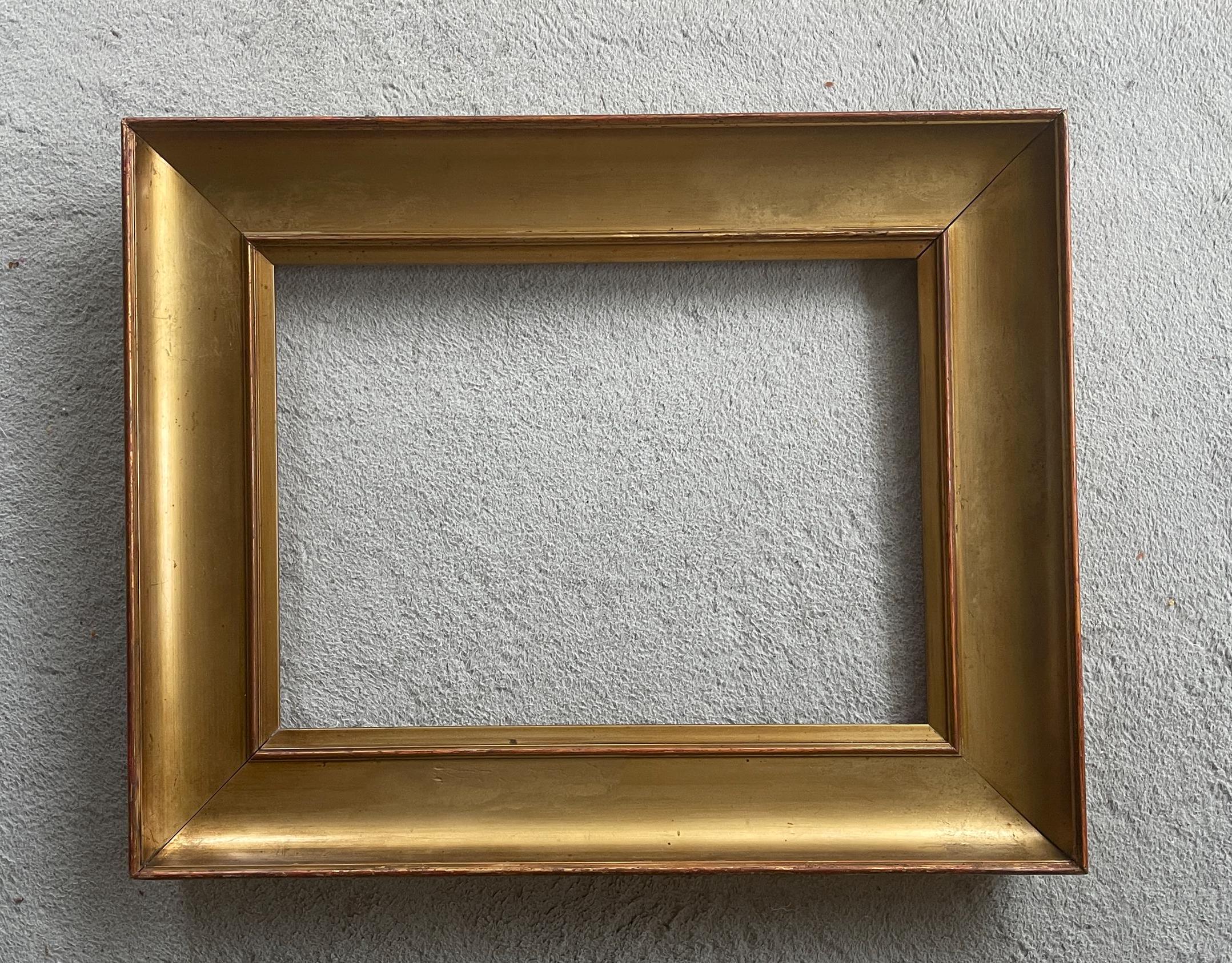 Antique Golden Wood Photo Frame, 19. Century Antique