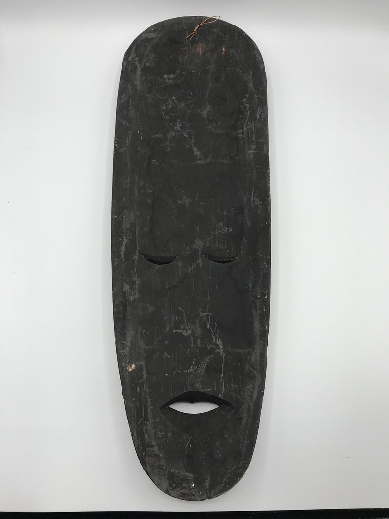 Vintage African Mask, Handmade Wooden Wall Hanging, Interior Decor