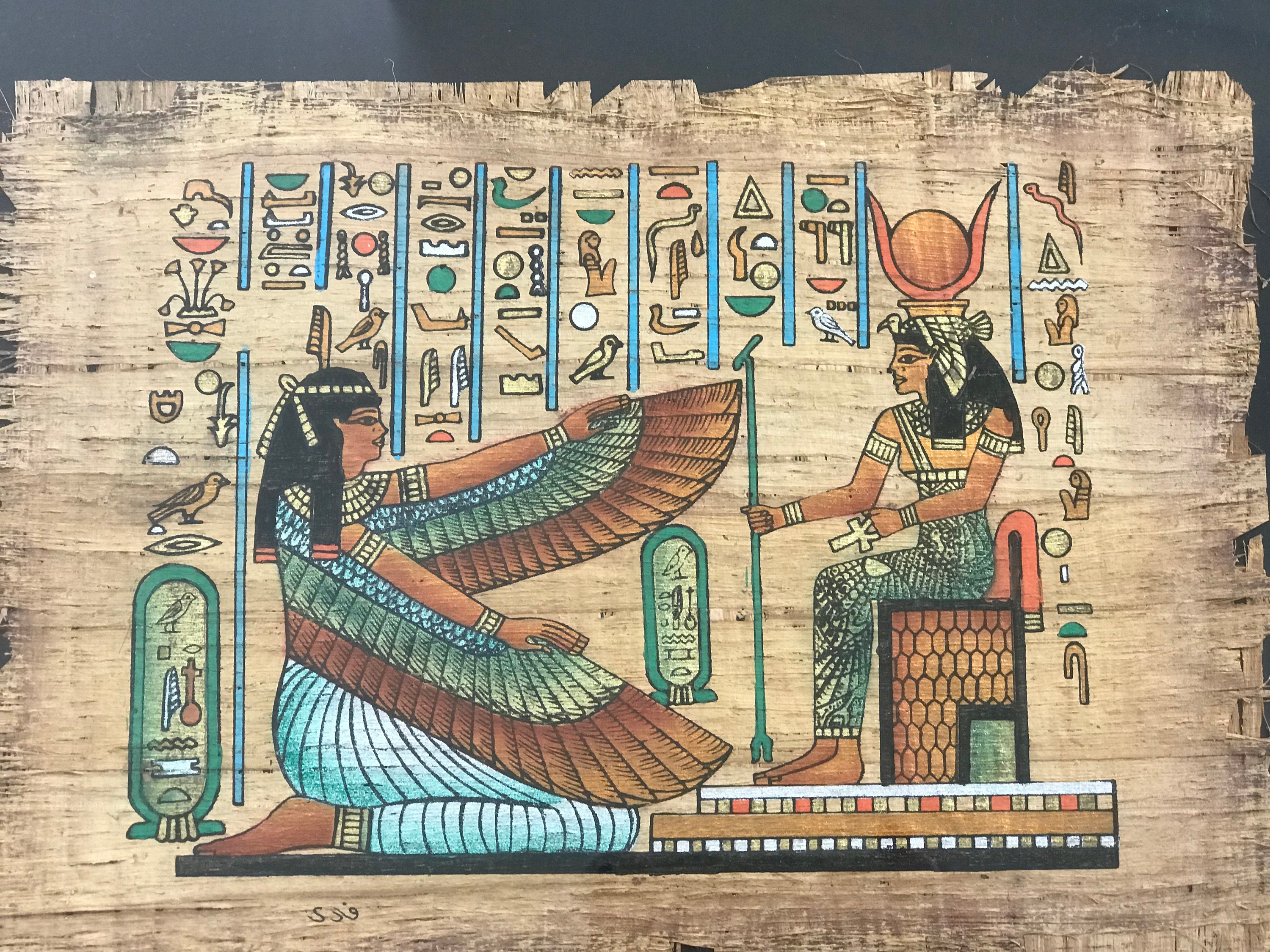 エジプトパピルス画イシス エジプトパピルス画イシス Amazon.co.jp: 古代エジプト パピルスの絵画