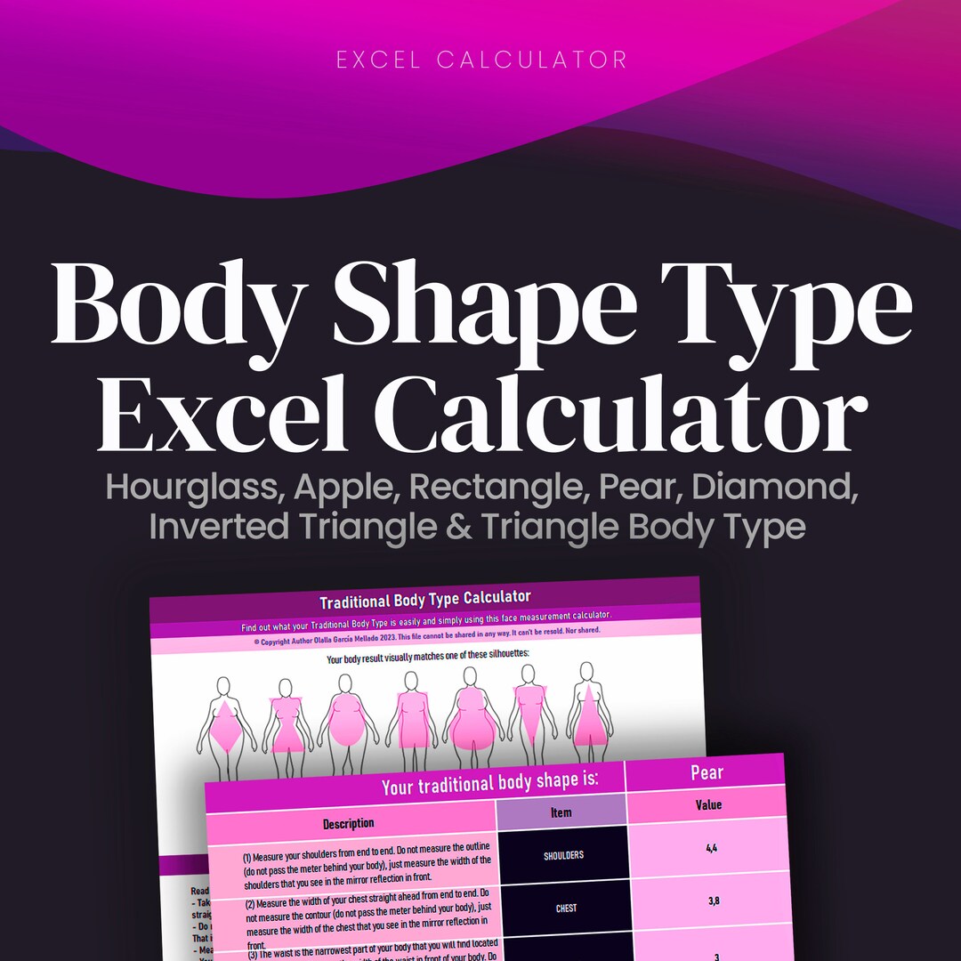 Traditional Body Shape Calculator Measurement / Body Shape - Etsy