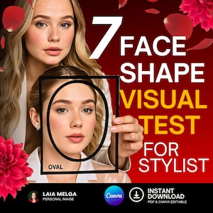 Face Shape Filters for Stylist Face Shape Analysis Printable and Canva Editable