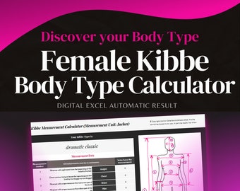 Female Kibbe Body Type Calculator Measurements  Excel / Kibbe Body Test / 13 Kibbe Body Type / Kibbe Calculator
