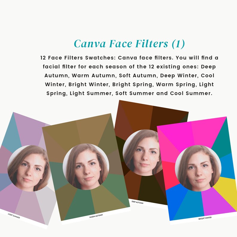 Canva Template Personal Color Analysis / 12 Seasons Personal Etsy