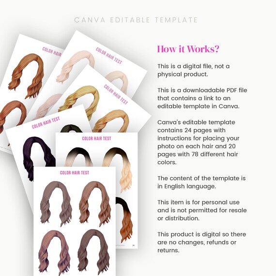 Seasonal Hair Coloring Analysis Guide / Hair Coloring / What - Etsy Seasonal Hair Coloring Analysis Guide / Hair Coloring / What - Etsy