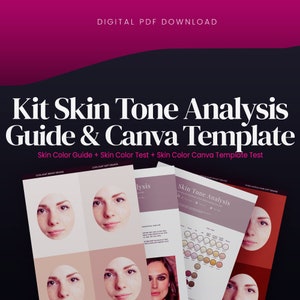 Kit Skin Tone Analysis / Skin Color Analysis Test / Tone & Subtone (Undertone) / Canva Template Skin Color / What is my skin tone season