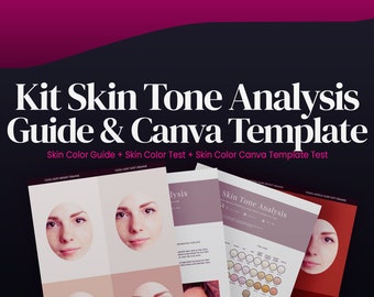 Kit Skin Tone Analysis / Skin Color Analysis Test / Tone & Subtone (Undertone) / Canva Template Skin Color / What is my skin tone season