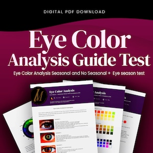 Seasonal Eye Color Analysis Guide PDF / Eye Seasonal Pattern / Eye Color Analysis Makeup