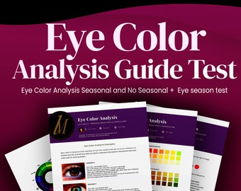 Seasonal Eye Color Analysis Guide PDF / Eye Seasonal Pattern / Eye Color Analysis Makeup