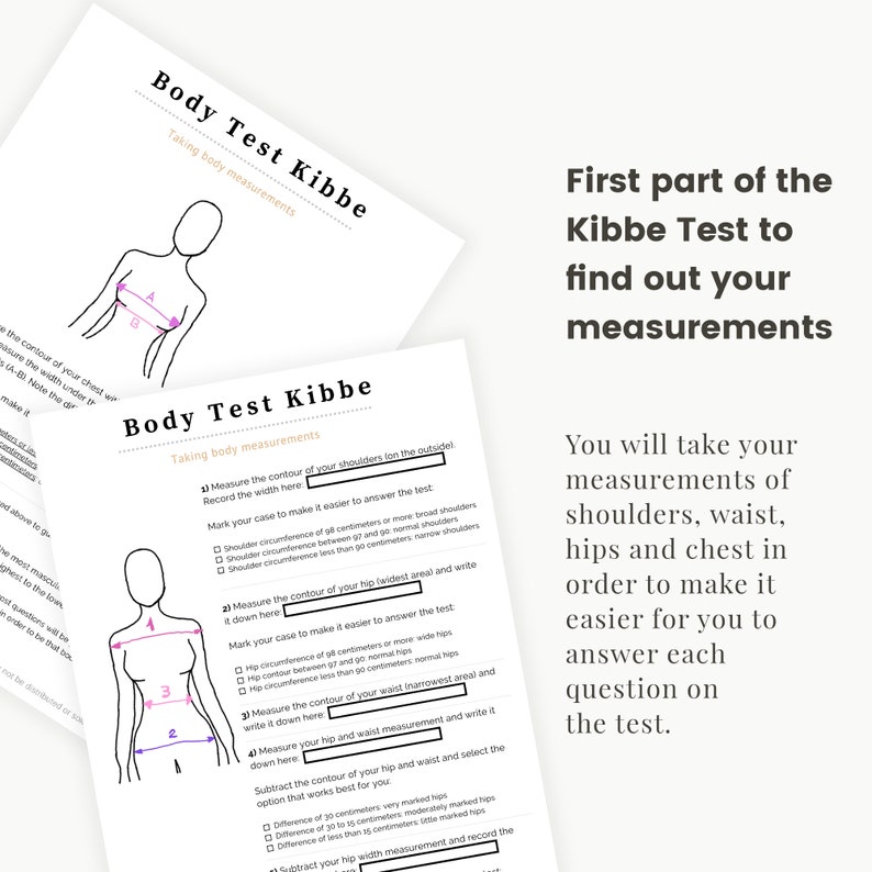 Kibbe Test / 13 Kibbe Body Types / Test Kitchener / 7 Essences Etsy