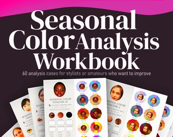 Seasonal Color Analysis Workbook with 60 exercises / 12 Color Season Workbook / Color Analysis books
