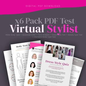 Virtual Stylist: DIY Printable Pack Test [Seasonal Color Analysis / Face Analysis Test / Kibbe Type Body Test]