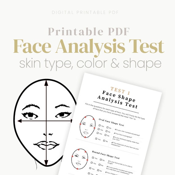 Face Analysis Test / Skin Color Analysis / Face Shape / Skin Etsy