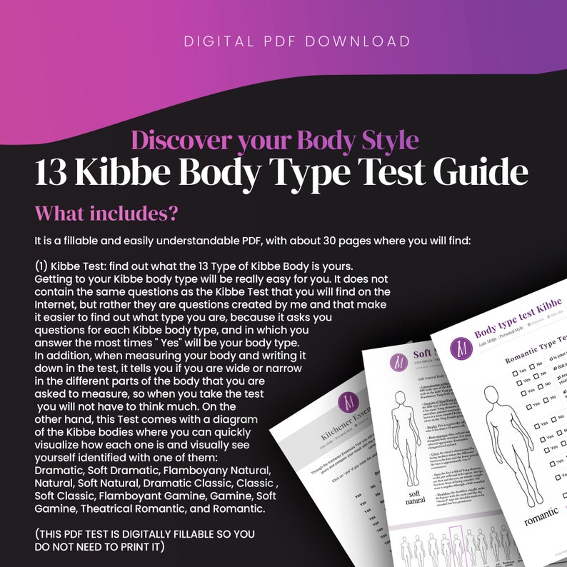 Kibbe Test / 13 Tipos Cuerpo Kibbe Summary Explained / Kibbe Body Type