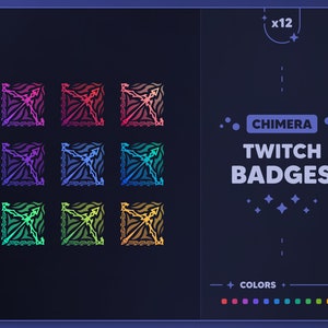 Bow Sub Badges for Twitch Twitch Sub & Bit Badges Archer - Etsy